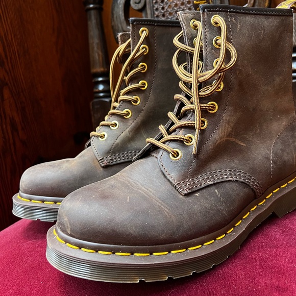 Doc Martens 1460 Brown Crazy Horse Boots - Picture 5 of 6